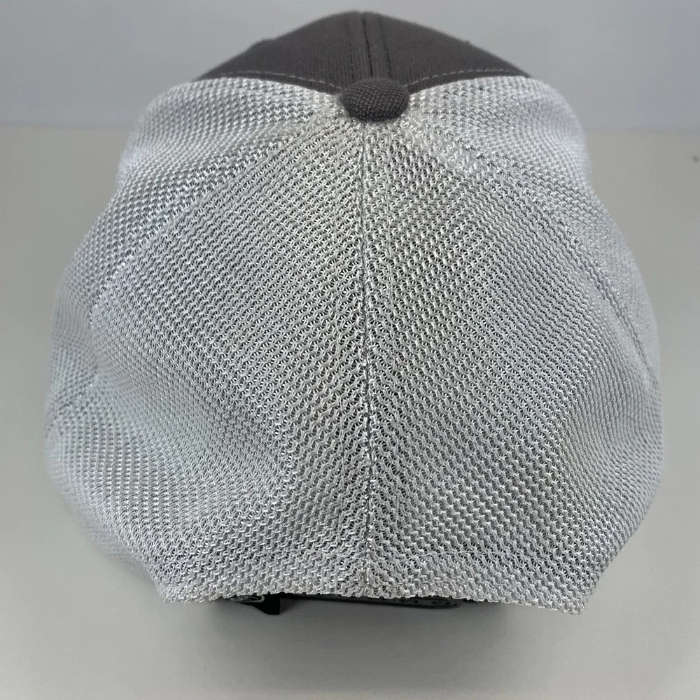 ARIAT Hat Gray White Mesh Adjustable Snapback OSFM Structured Baseball Cap